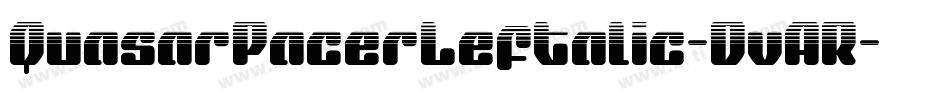 QuasarPacerLeftalic-DvAR字体转换
