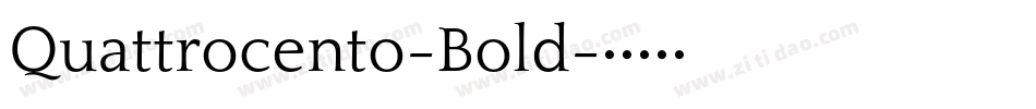 Quattrocento-Bold字体转换