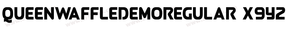 QueenWaffleDemoRegular-X9Y2字体转换