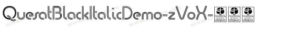 QuesatBlackItalicDemo-zVoX字体转换