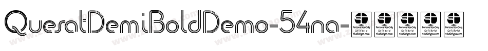 QuesatDemiBoldDemo-54na字体转换