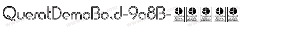 QuesatDemoBold-9a8B字体转换
