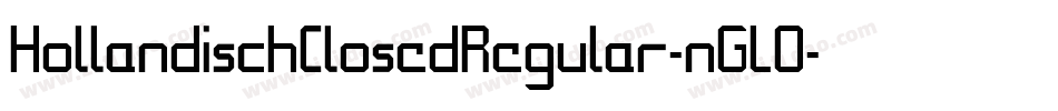 HollandischClosedRegular-nGL0字体转换