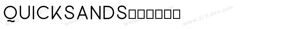 Quicksands字体转换