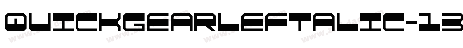 QuickgearLeftalic-13O2字体转换