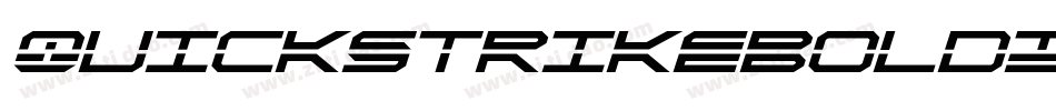 QuickstrikeBoldItalic-lyoD字体转换