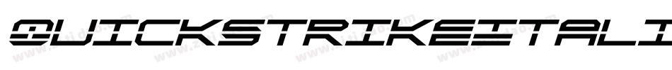 QuickstrikeItalic-8pvM字体转换