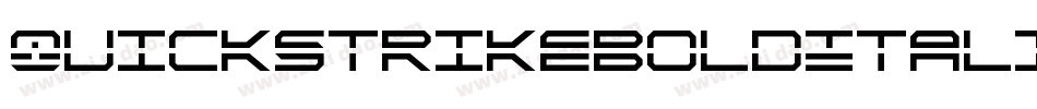 QuickstrikeBoldItalic-lyoD字体转换