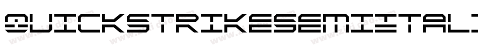 QuickstrikeSemiItalic-r6nx字体转换