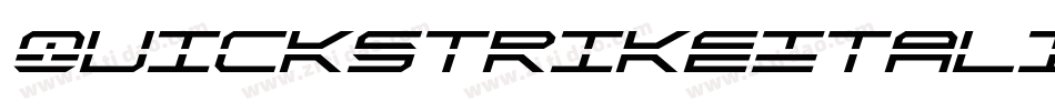 QuickstrikeItalic-8pvM字体转换