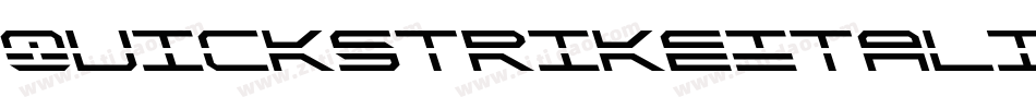 QuickstrikeItalic-8pvM字体转换