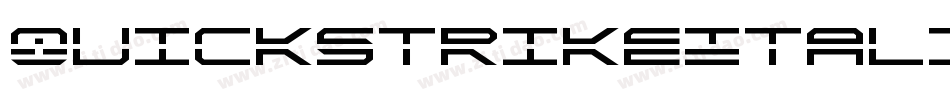 QuickstrikeItalic-8pvM字体转换