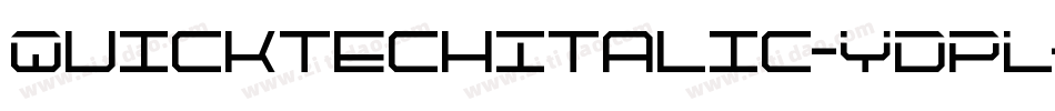 QuicktechItalic-YDPL字体转换