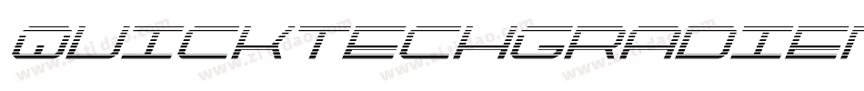 QuicktechGradientItalic-RaXe字体转换