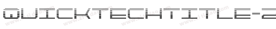 QuicktechTitle-2xDX字体转换
