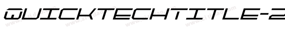 QuicktechTitle-2xDX字体转换