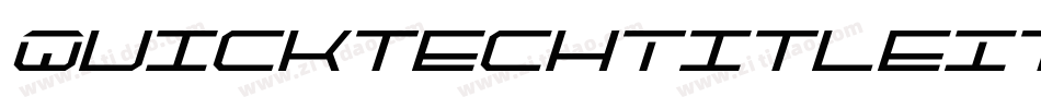 QuicktechTitleItalic-vWXL字体转换