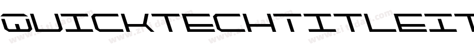 QuicktechTitleItalic-vWXL字体转换