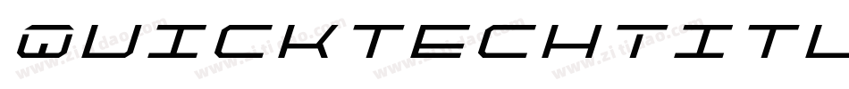 QuicktechTitleItalic-vWXL字体转换
