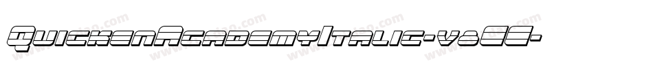 QuickenAcademyItalic-v8EE字体转换