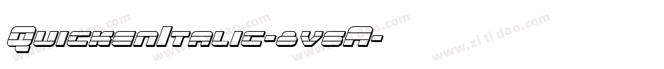 QuickenItalic-8v6A字体转换