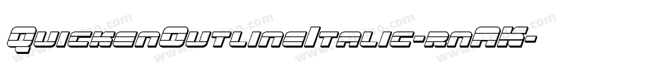 QuickenOutlineItalic-rnAK字体转换