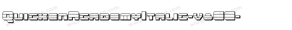 QuickenAcademyItalic-v8EE字体转换