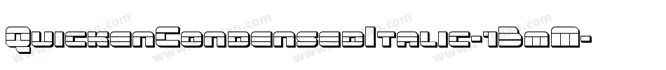 QuickenCondensedItalic-1BmM字体转换