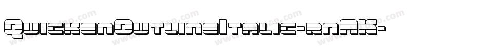 QuickenOutlineItalic-rnAK字体转换