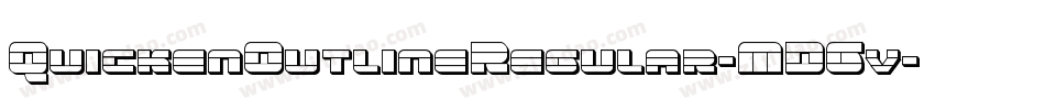 QuickenOutlineRegular-MDGv字体转换
