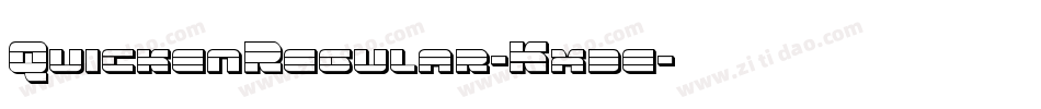 QuickenRegular-Kx3e字体转换