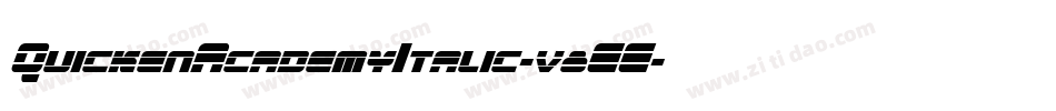 QuickenAcademyItalic-v8EE字体转换