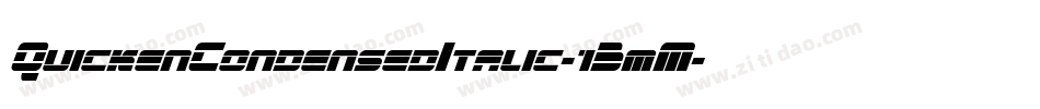 QuickenCondensedItalic-1BmM字体转换