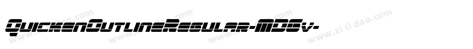 QuickenOutlineRegular-MDGv字体转换