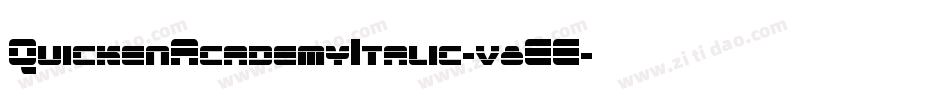 QuickenAcademyItalic-v8EE字体转换