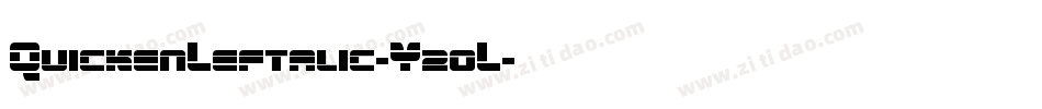 QuickenLeftalic-Y20L字体转换
