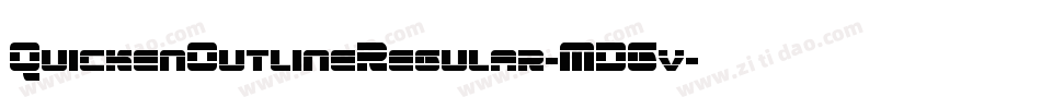 QuickenOutlineRegular-MDGv字体转换