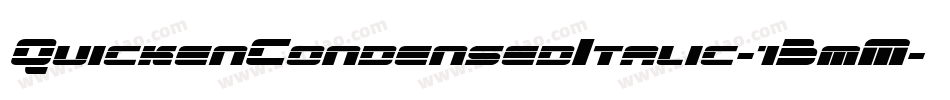 QuickenCondensedItalic-1BmM字体转换