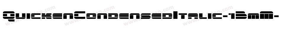 QuickenCondensedItalic-1BmM字体转换
