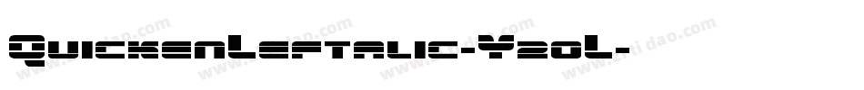 QuickenLeftalic-Y20L字体转换