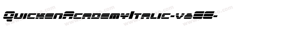 QuickenAcademyItalic-v8EE字体转换