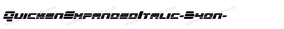 QuickenExpandedItalic-B4on字体转换