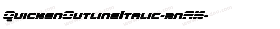QuickenOutlineItalic-rnAK字体转换