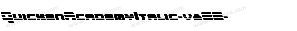 QuickenAcademyItalic-v8EE字体转换
