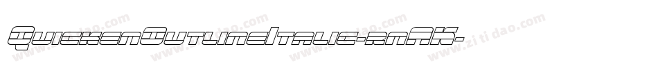 QuickenOutlineItalic-rnAK字体转换
