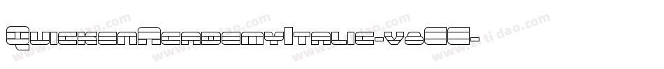 QuickenAcademyItalic-v8EE字体转换