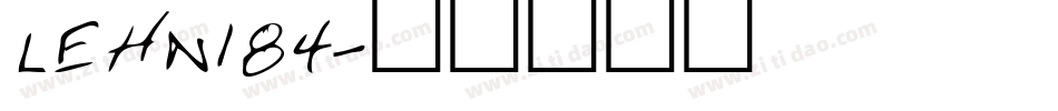 LEHN184字体转换