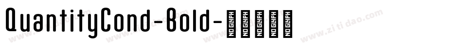 QuantityCond-Bold字体转换