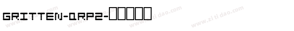 Gritten-qRP2字体转换