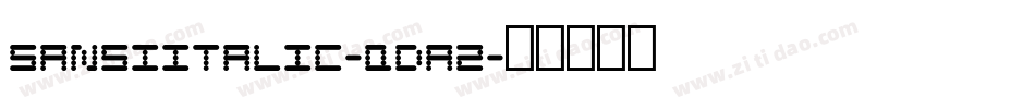 SansiItalic-qda2字体转换